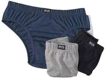 Atlas for Men Pack of 3 Men's Comfort Briefs - Black Navy Grey  - GREY - Size: 3XL