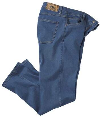 Atlas for Men Men's Regular Stretch Jeans - Light Blue  - BLUE - Size: W48 Atlas for Men Men's Regular Stretch Jeans - Light Blue  - BLUE - Size: W48