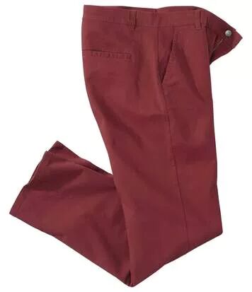 Atlas for Men Men's Red Stretch Chinos  - BRICK RED - Size: W28 Atlas for Men Men's Red Stretch Chinos  - BRICK RED - Size: W28