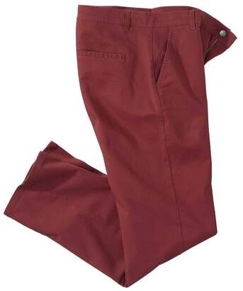 Atlas for Men Men's Red Stretch Chinos  - BRICK RED - Size: W46 Atlas for Men Men's Red Stretch Chinos  - BRICK RED - Size: W46