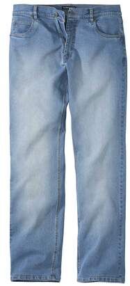 Atlas for Men Men's Faded Stretch Blue Jeans  - BLUE - Size: W44 Atlas for Men Men's Faded Stretch Blue Jeans  - BLUE - Size: W44