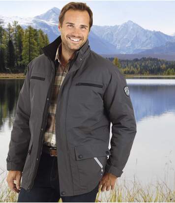 Atlas for Men Men's Grey High Performance Parka  - GREY - Size: S Atlas for Men Men's Grey High Performance Parka  - GREY - Size: S