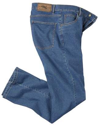 Atlas for Men Men's Regular Fit Stretch Blue Jeans  - BLUE - Size: W42 Atlas for Men Men's Regular Fit Stretch Blue Jeans  - BLUE - Size: W42