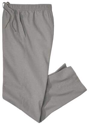 Atlas for Men Men's Grey Casual Stretch Trousers - Cotton/Linen  - GREY - Size: 3XL Atlas for Men Men's Grey Casual Stretch Trousers - Cotton/Linen  - GREY - Size: 3XL