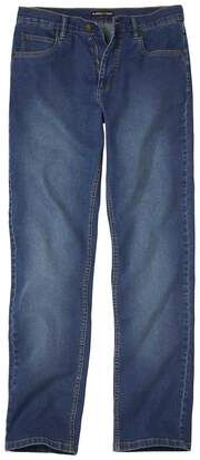 Atlas for Men Men's Faded Stretch Blue Jeans  - BLUE - Size: W48 Atlas for Men Men's Faded Stretch Blue Jeans  - BLUE - Size: W48
