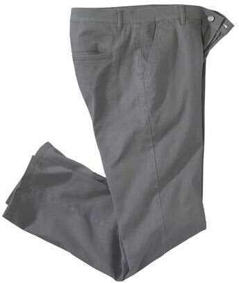 Atlas for Men Men's Grey Stretch Chinos  - GREY - Size: W48 Atlas for Men Men's Grey Stretch Chinos  - GREY - Size: W48
