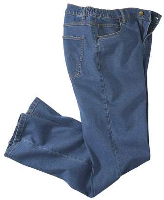 Atlas for Men Men's Light Blue Stretch Jeans  - BLUE - Size: W46 Atlas for Men Men's Light Blue Stretch Jeans  - BLUE - Size: W46