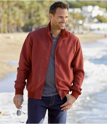Atlas for Men Men's Red Microfibre Summer Jacket  - TERRACOTTA - Size: 3XL Atlas for Men Men's Red Microfibre Summer Jacket  - TERRACOTTA - Size: 3XL