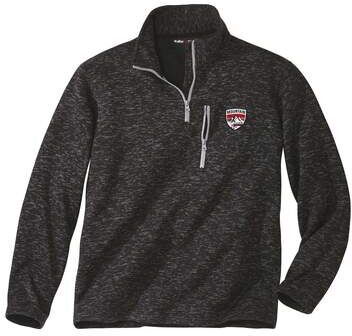 Atlas for Men Men's Anthracite Brushed Fleece Jumper - Half Zip  - DARK GREY - Size: S Atlas for Men Men's Anthracite Brushed Fleece Jumper - Half Zip  - DARK GREY - Size: S