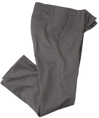 Atlas for Men Men's Grey Stretchy Twill Chinos  - GREY - Size: W28 Atlas for Men Men's Grey Stretchy Twill Chinos  - GREY - Size: W28