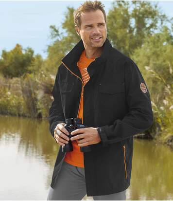 Atlas for Men Men's Black Windproof Water-Repellent Parka  - BLACK - Size: S Atlas for Men Men's Black Windproof Water-Repellent Parka  - BLACK - Size: S