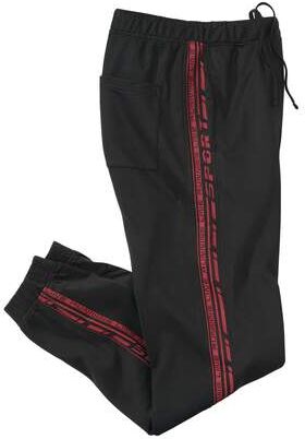 Atlas for Men Men's Sporty Joggers - Black Red  - BLACK - Size: XXL