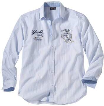 Atlas for Men Men's Striped Shirt - Blue White - Yacht Club  - STRIPED - Size: XL Atlas for Men Men's Striped Shirt - Blue White - Yacht Club  - STRIPED - Size: XL
