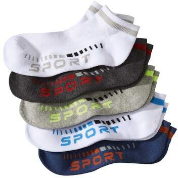 Atlas for Men Pack of 5 Pairs of Sporty Men's Ankle Socks  - GREY - Size: 9-11 Atlas for Men Pack of 5 Pairs of Sporty Men's Ankle Socks  - GREY - Size: 9-11