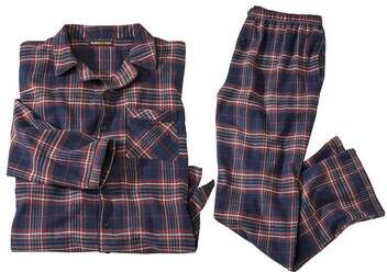 Atlas for Men Men's Checked Flannel Pyjamas - Burgundy Navy  - CHECKED - Size: 3XL Atlas for Men Men's Checked Flannel Pyjamas - Burgundy Navy  - CHECKED - Size: 3XL