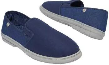 Atlas for Men Men's Blue Denim and Canvas Moccasins  - NAVY BLUE - Size: 7Â½