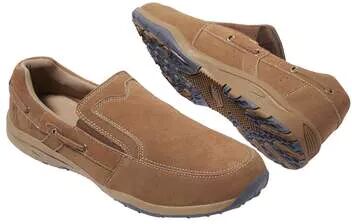 Atlas for Men Men's Camel Casual Moccasins  - LIGHT BROWN - Size: 9Â½