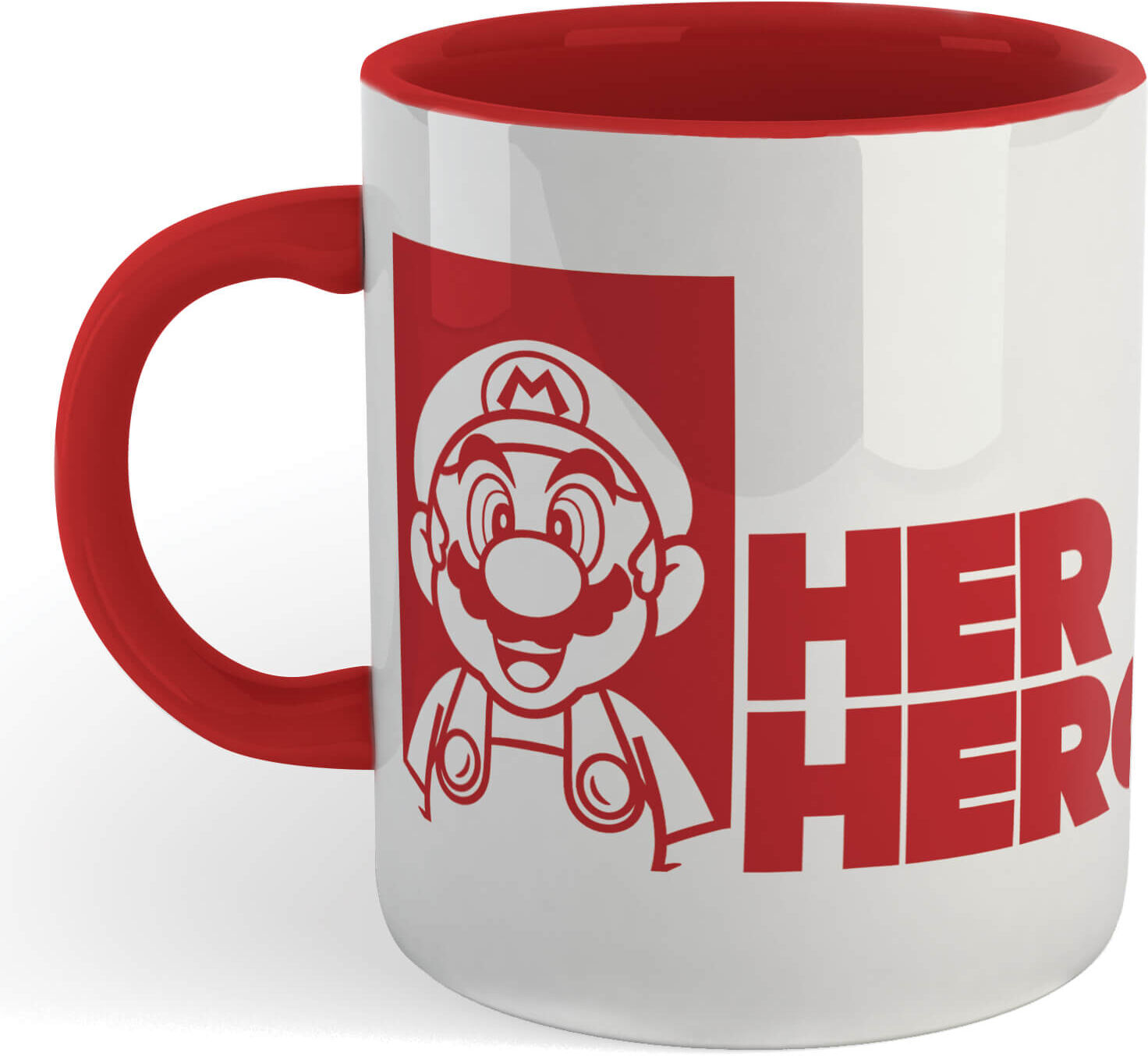 Nintendo Super Mario Her Hero Mug - White/Red Nintendo Super Mario Her Hero Mug - White/Red