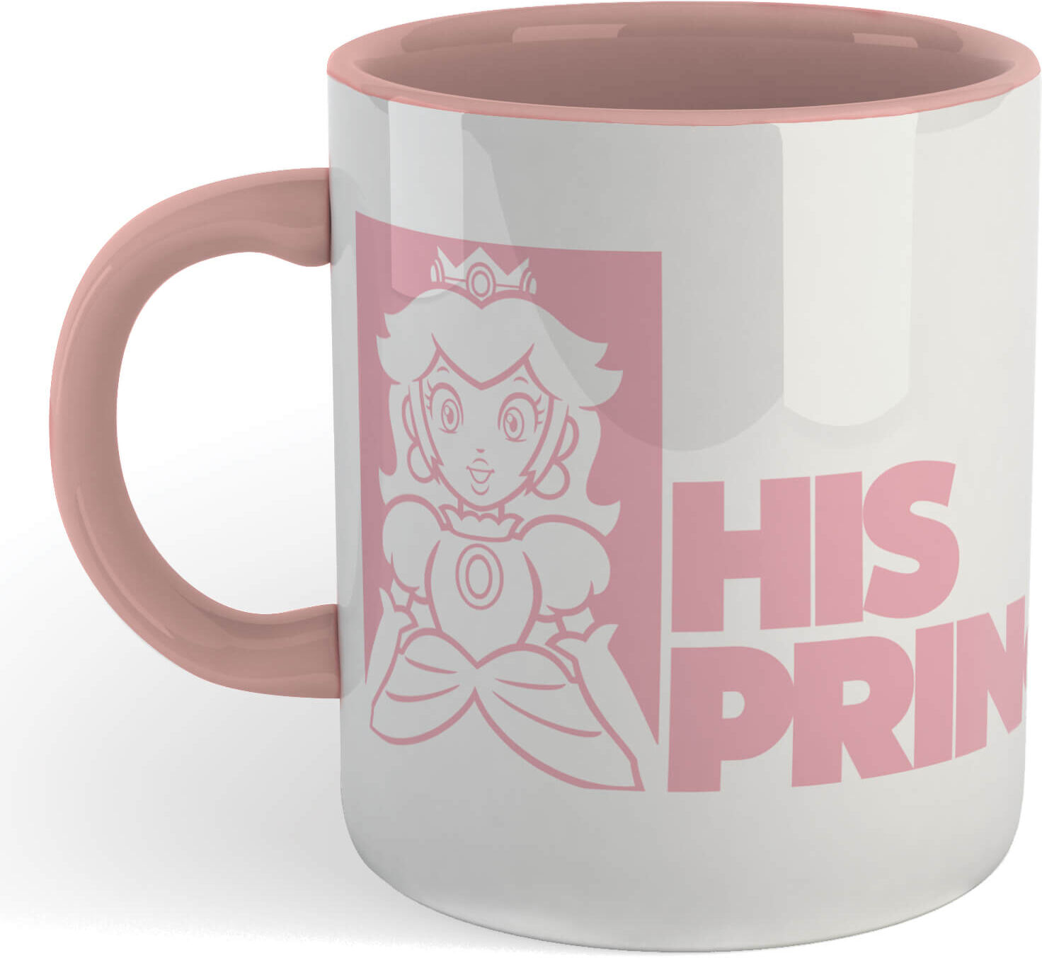 Nintendo Super Mario His Princess Mug - White/Pink Nintendo Super Mario His Princess Mug - White/Pink