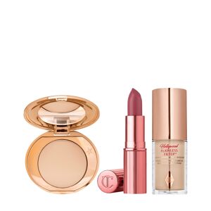 Charlotte Tilbury New! Charlotte's Hollywood Beauty Icon Flawless Glow & Lip Trio - Makeup Kit  Female Size: 3.5