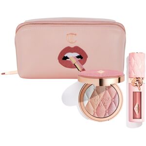 Charlotte Tilbury New! Pillow Talk Plump & Multi-glow On The Go Kit - Lip, Cheek & Makeup Bag Kit  Female Size: 5.5