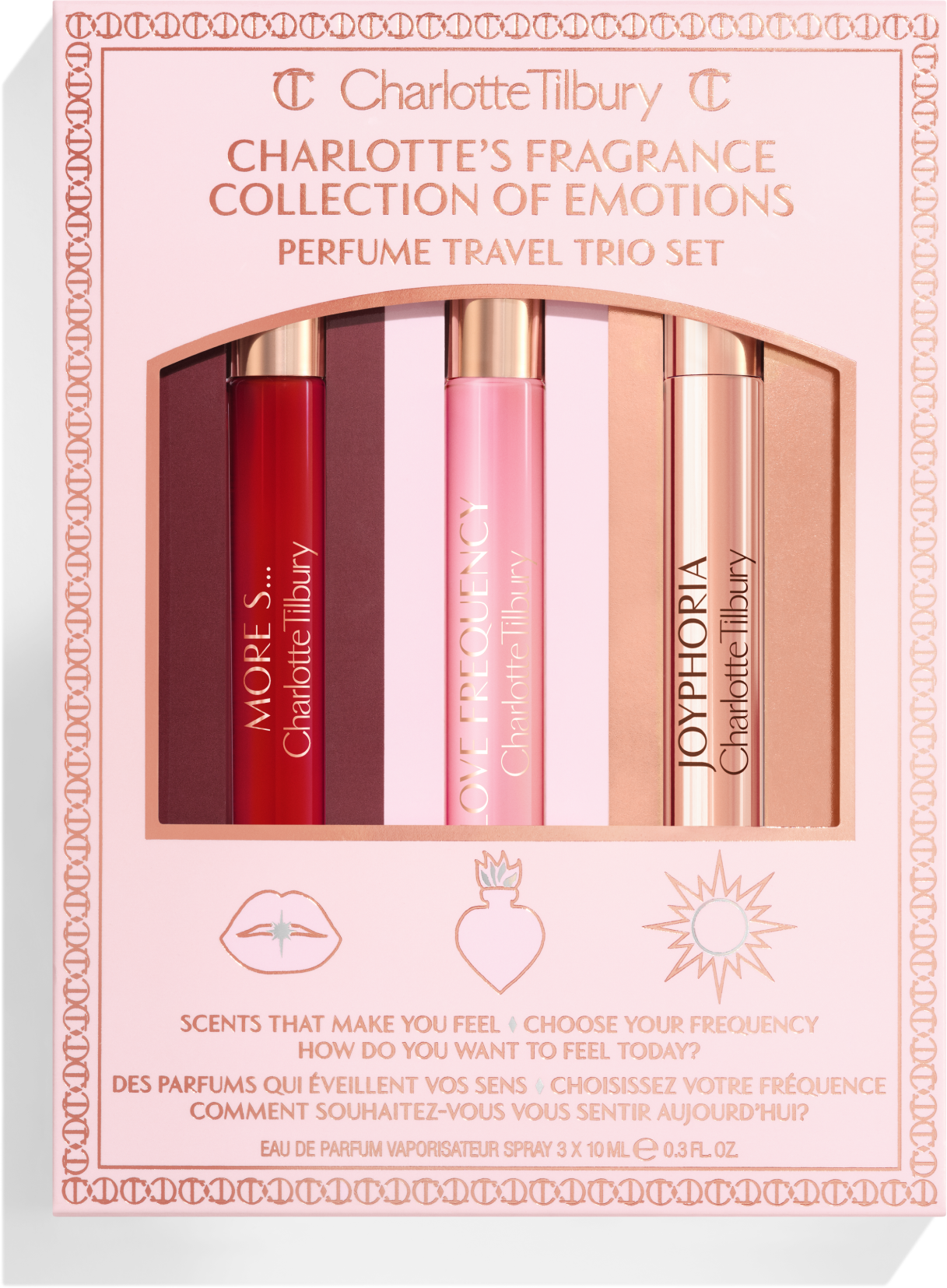 Charlotte Tilbury Fragrance Collection Of Emotions Perfume Travel Trio Set - Limited Edition Fragrance Kit 3607 Fragrance Collection Of Emotions Perfume Travel Tr Size: