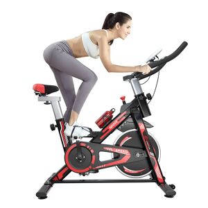 HomeFitnessCode Exercise Bike Indoor Stationary Cycling Bike with LCD Display for Home Cardio Gym 10KG Flywheel
