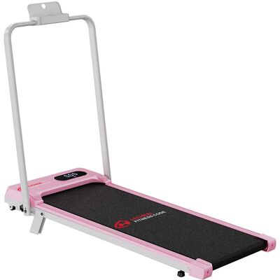 HomeFitnessCode Under Desk Treadmill 1-6KM/H Walking Jogging Machine for Home Office with LED Display With Handrail / Pink HomeFitnessCode Under Desk Treadmill 1-6KM/H Walking Jogging Machine for Home Office with LED Display With Handrail / Pink
