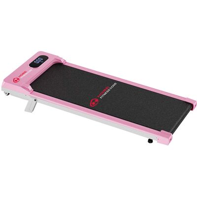 HomeFitnessCode Under Desk Treadmill 1-6KM/H Walking Jogging Machine for Home Office with LED Display Without Handrail / Pink HomeFitnessCode Under Desk Treadmill 1-6KM/H Walking Jogging Machine for Home Office with LED Display Without Handrail / Pink