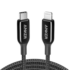 Anker 762 USB-C to Lightning Cable (6ft Nylon) Black / 6 ft