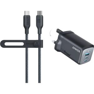 Anker Prime 100W GaN Wall Charger and USB-C to USB-C Cable (3 ft)