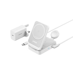 Anker MagGo Wireless Charging Station (Foldable 3-in-1) Shell White