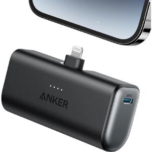 Anker Nano Power Bank (12W, Built-In Lightning Connector) Black