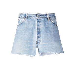 RE/DONE high-rise raw-cut denim shorts - Blue  - Size: regular - Female