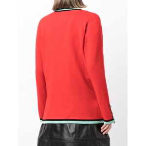 Chanel Pre-Owned 1994 CC-buttons knitted top and cardigan set - Red  - Size: regular - Female