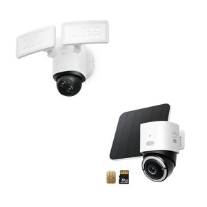 eufy 4G LTE Cam S330 + Floodlight Camera E340 white