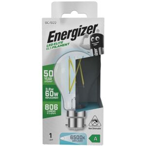 Energizer 3.8w LED Bulb, A Rated, B22 GLS Filament - 6500K Cool White Energizer 3.8w LED Bulb, A Rated, B22 GLS Filament - 6500K Cool White