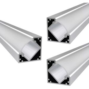 Simple Lighting Pack of 3 Corner Aluminium LED Profiles, 2M - Angled 45 Degree Simple Lighting Pack of 3 Corner Aluminium LED Profiles, 2M - Angled 45 Degree