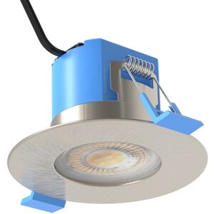 Simple Lighting 6w, Colour Adjustable Fire Rated Downlight, Brushed Chrome Simple Lighting 6w, Colour Adjustable Fire Rated Downlight, Brushed Chrome