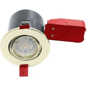 Simple Lighting Die-Cast, Tilt, Fire Rated Downlight. GU10, Twist and Lock - Brass Finish Simple Lighting Die-Cast, Tilt, Fire Rated Downlight. GU10, Twist and Lock - Brass Finish