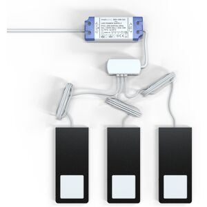 Simple Lighting 3 X Black Recti Superslim 5w LED Cabinet Light Includes LED Driver Simple Lighting 3 X Black Recti Superslim 5w LED Cabinet Light Includes LED Driver