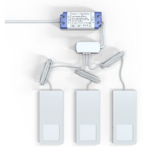 Simple Lighting 3 X Recti Superslim 5w LED Cabinet Light, Matte White, Includes LED Driver Simple Lighting 3 X Recti Superslim 5w LED Cabinet Light, Matte White, Includes LED Driver