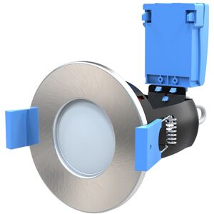 Simple Lighting IP65 Shower Fixed Fire Rated Downlight - Brushed Chrome Simple Lighting IP65 Shower Fixed Fire Rated Downlight - Brushed Chrome