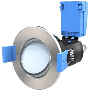 Simple Lighting Tilt Fire Rated Downlight GU10 - Brushed Chrome Finish Simple Lighting Tilt Fire Rated Downlight GU10 - Brushed Chrome Finish