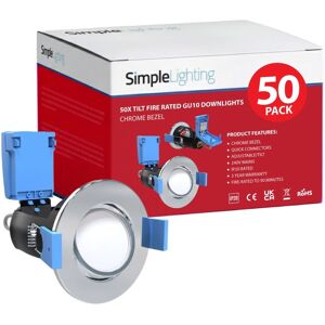 Simple Lighting 50 Tilt Fire Rated GU10 Downlights - Downlights Simple Lighting 50 Tilt Fire Rated GU10 Downlights - Downlights