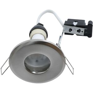 Simple Lighting IP65 Rated Fixed Shower Downlight GU10 - Brushed Chrome Simple Lighting IP65 Rated Fixed Shower Downlight GU10 - Brushed Chrome