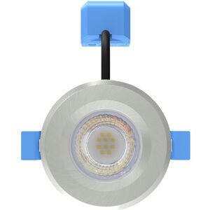 Simple Lighting 7w, Fixed IP65 Fire Rated LED Downlight - Satin Nickel Brushed Bezel Simple Lighting 7w, Fixed IP65 Fire Rated LED Downlight - Satin Nickel Brushed Bezel