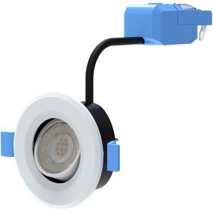 Simple Lighting 6w, Tilt/Adjustable IP65 Fire Rated LED Downlight - White Bezel Simple Lighting 6w, Tilt/Adjustable IP65 Fire Rated LED Downlight - White Bezel