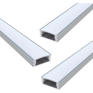 Simple Lighting Pack of 3 Shallow 7mm Surface Mounted LED Aluminium Profiles, 2m Simple Lighting Pack of 3 Shallow 7mm Surface Mounted LED Aluminium Profiles, 2m