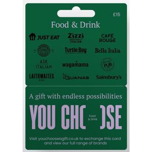 YOU CHOOSE Food & Drinks Gift Card - £15